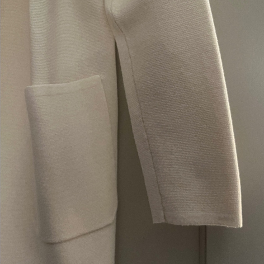 J.Crew | Juliette collarless sweater blazer | Cream | Size XS - Picture 5 of 15